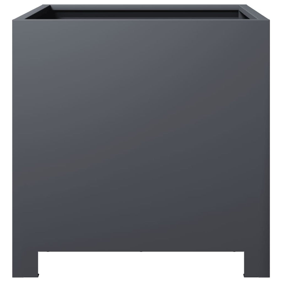 Plantenbakken 2 st 40x40x40 cm staal antracietkleurig