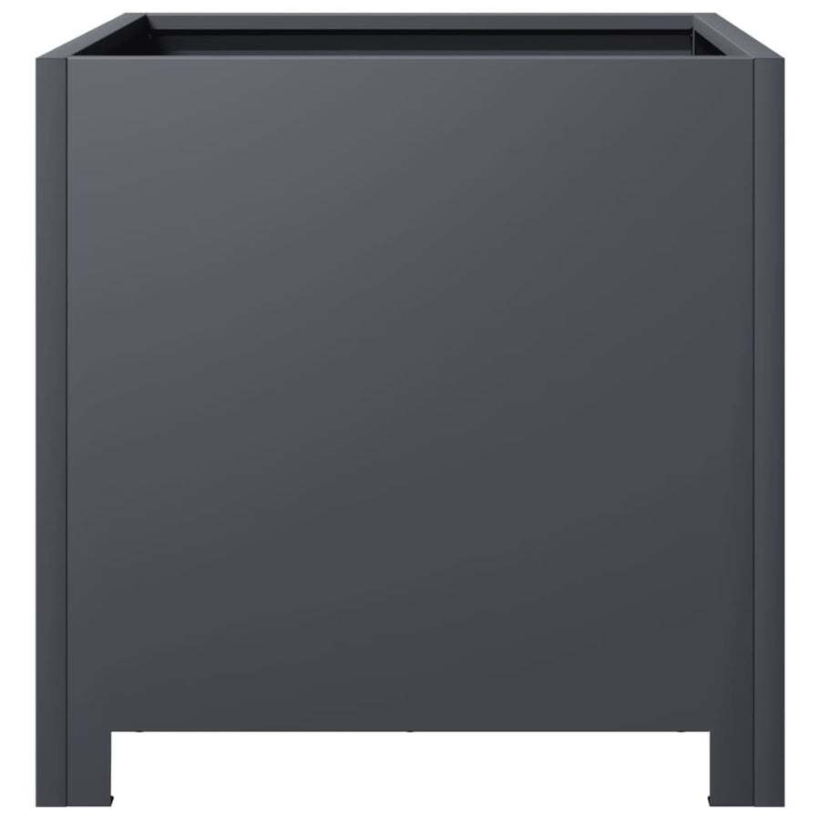 Plantenbakken 2 st 40x40x40 cm staal antracietkleurig
