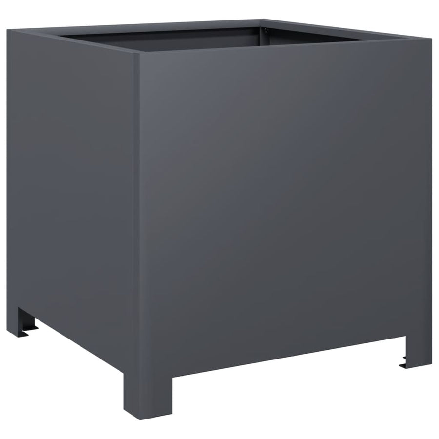 Plantenbakken 2 st 40x40x40 cm staal antracietkleurig