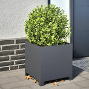 Plantenbak 40x40x40 cm staal antraciet (2 stuks)