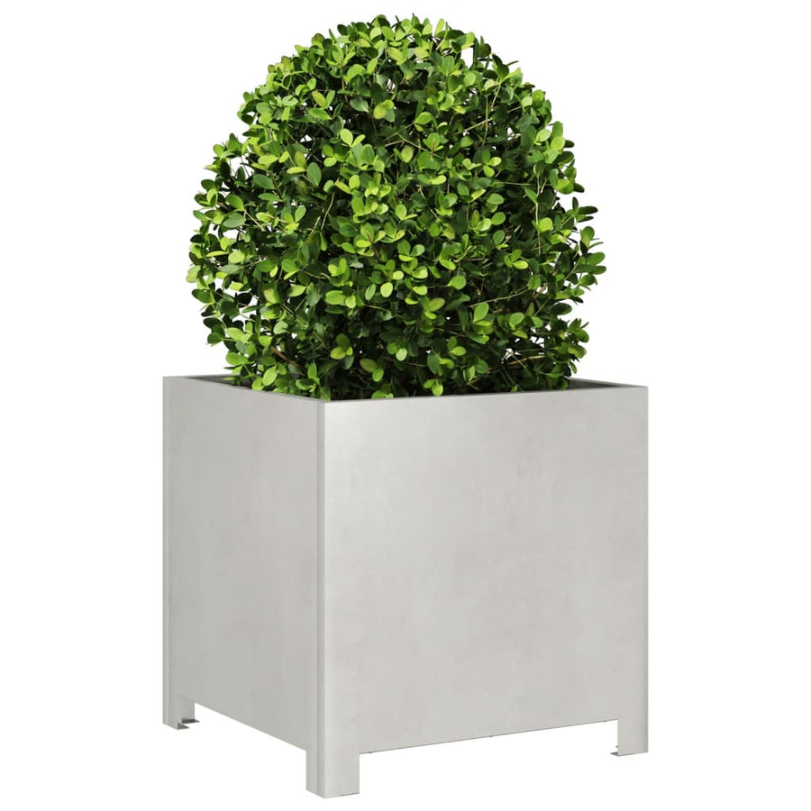 Plantenbakken 2 st 40x40x40 cm roestvrij staal