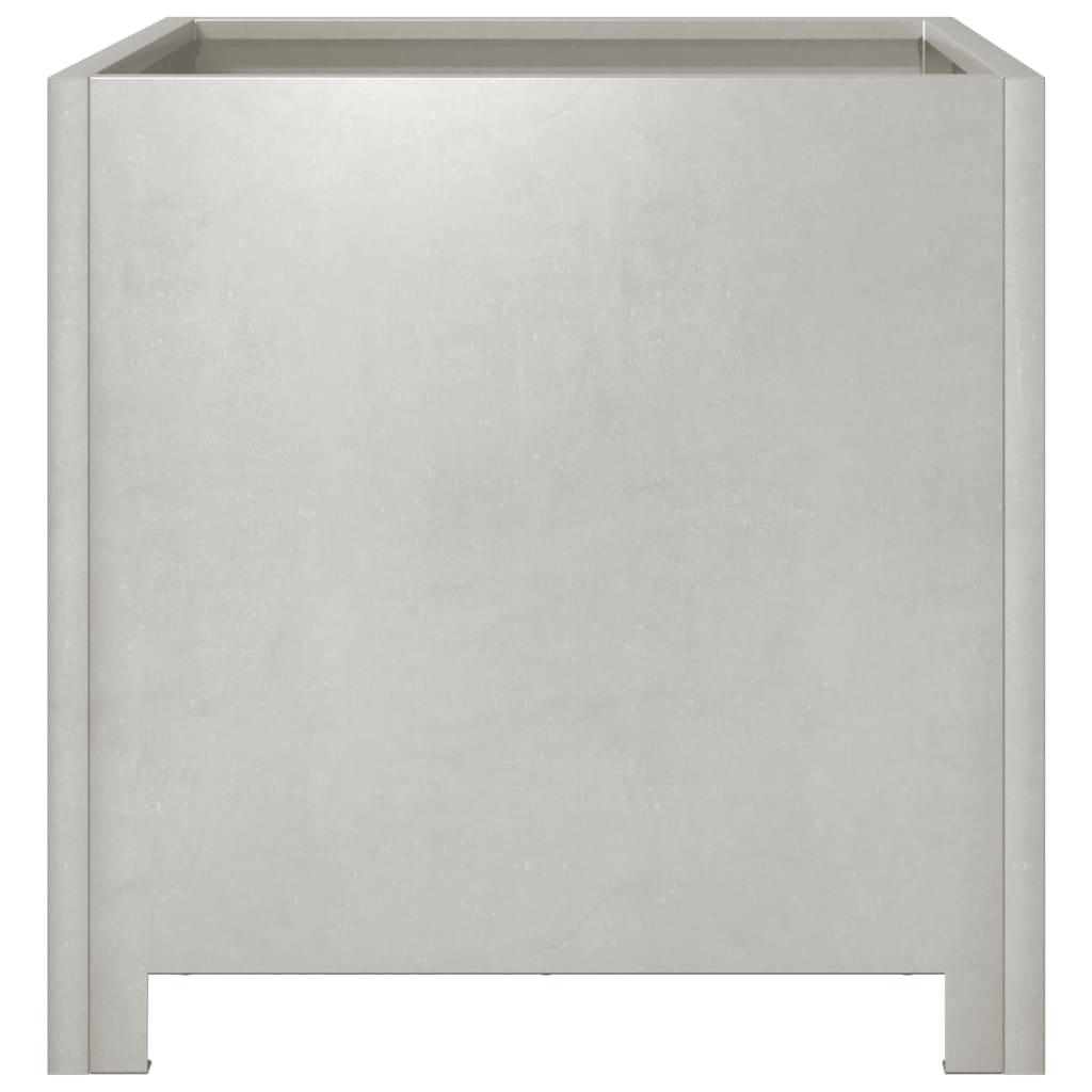 Plantenbakken 2 st 40x40x40 cm roestvrij staal