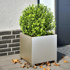 Plant pots 2 pcs 40x40x40 cm stainless steel