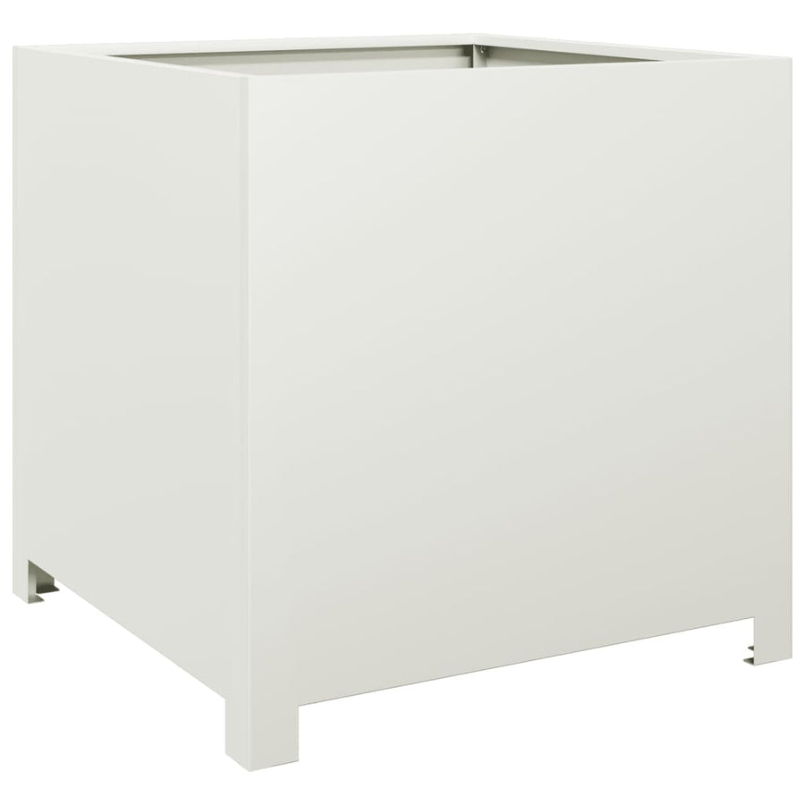 Plantenbak 50x50x50 cm staal wit