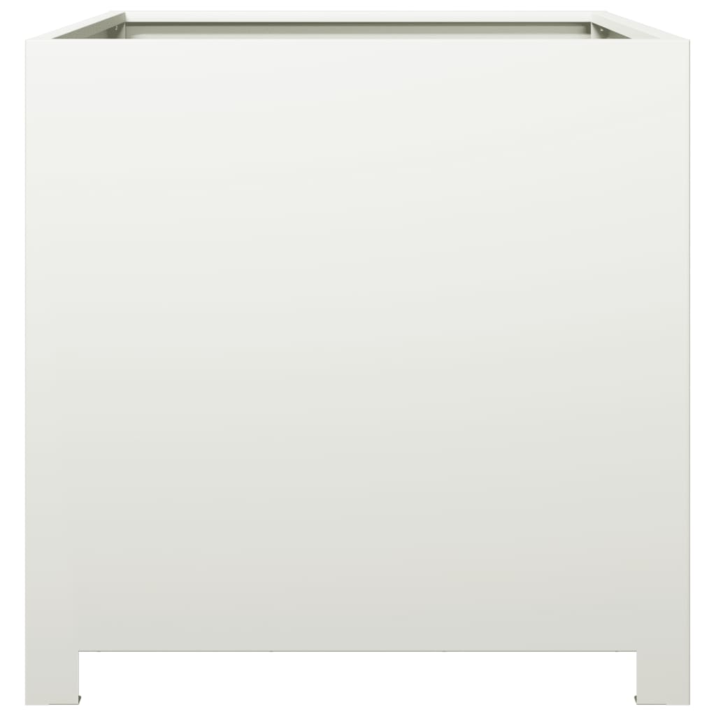 Plantenbak 50x50x50 cm staal wit
