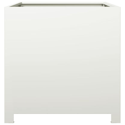 Plantenbak 50x50x50 cm staal wit