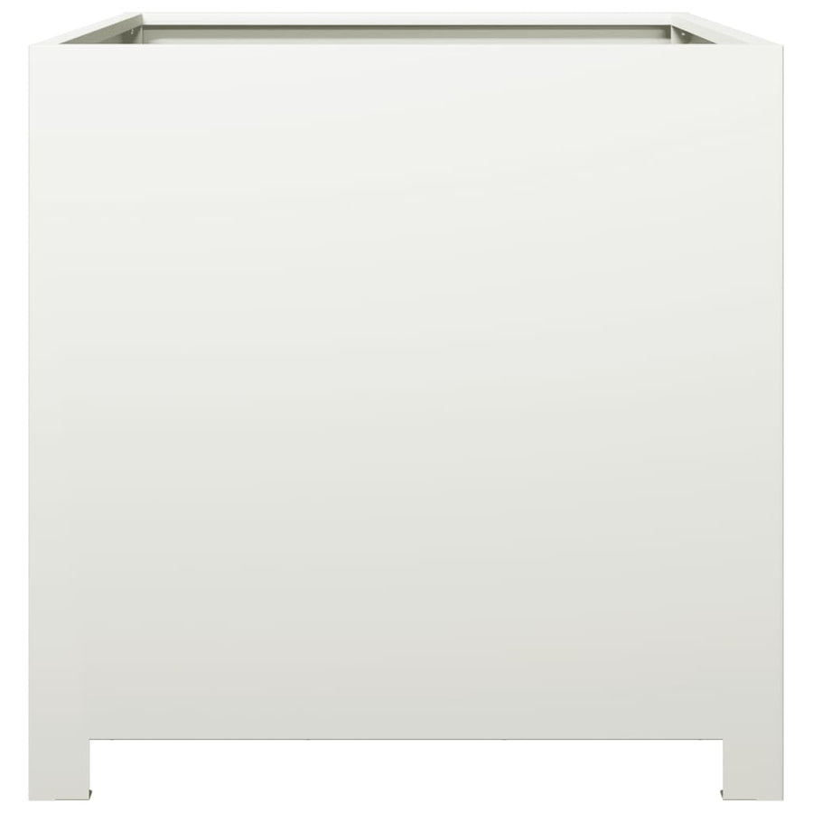 Plantenbak 50x50x50 cm staal wit