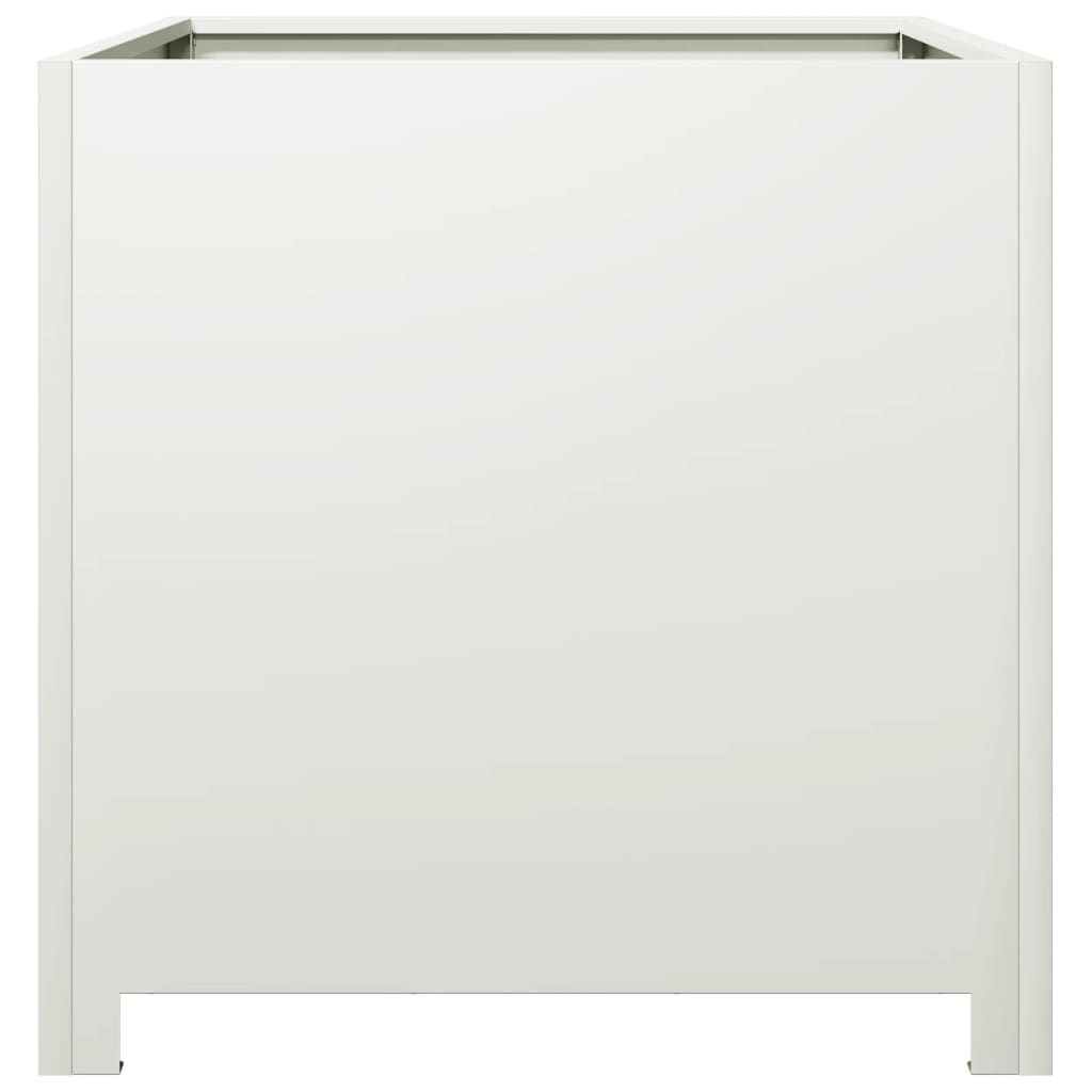Plantenbak 50x50x50 cm staal wit