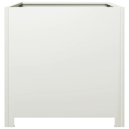 Plantenbak 50x50x50 cm staal wit
