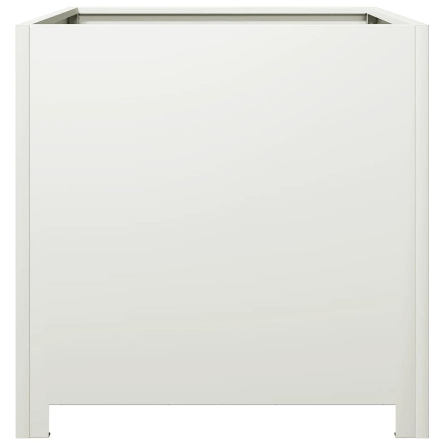 Plantenbak 50x50x50 cm staal wit