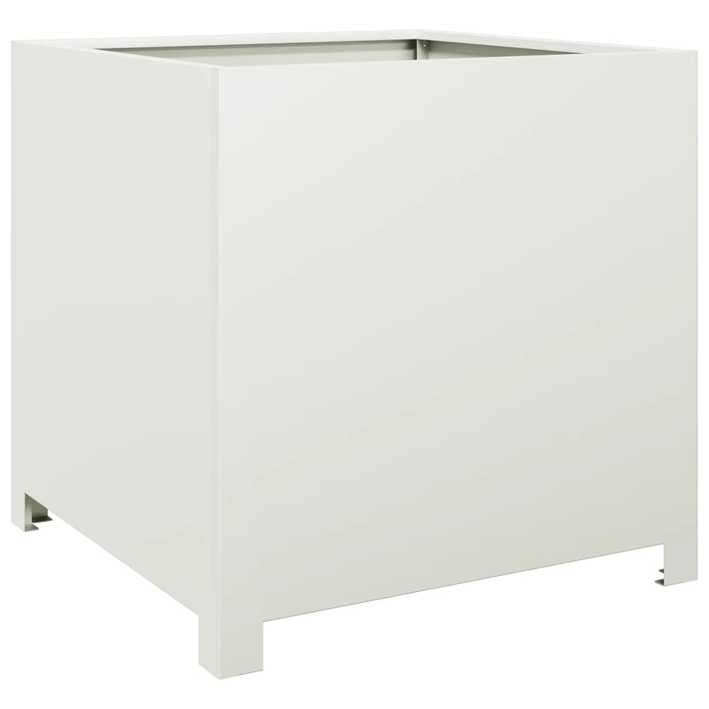Plantenbak 50x50x50 cm staal wit
