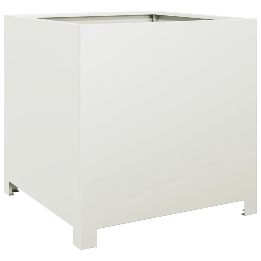 Plantenbak 50x50x50 cm staal wit