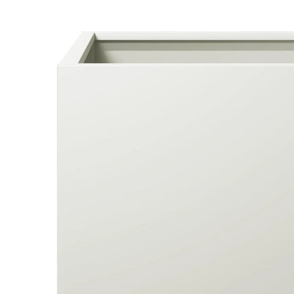 Plantenbak 50x50x50 cm staal wit