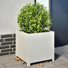Planter 50x50x50 cm steel white