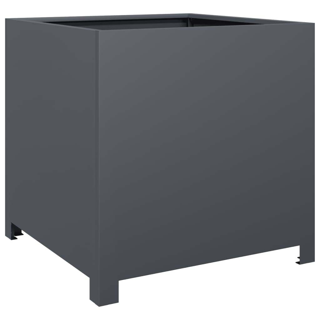 Plantenbak 50x50x50 cm staal antracietkleurig