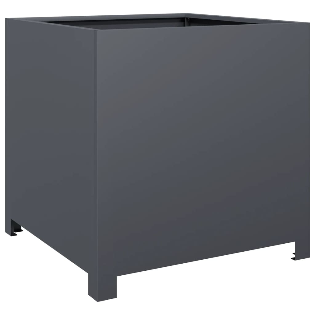 Plantenbak 50x50x50 cm staal antracietkleurig