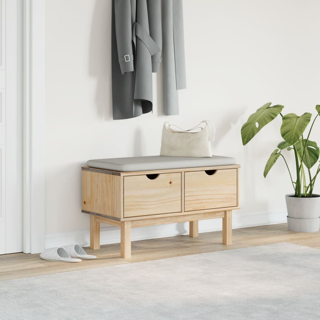 Gangbankje OTTA 80x40x45 cm massief grenenhout