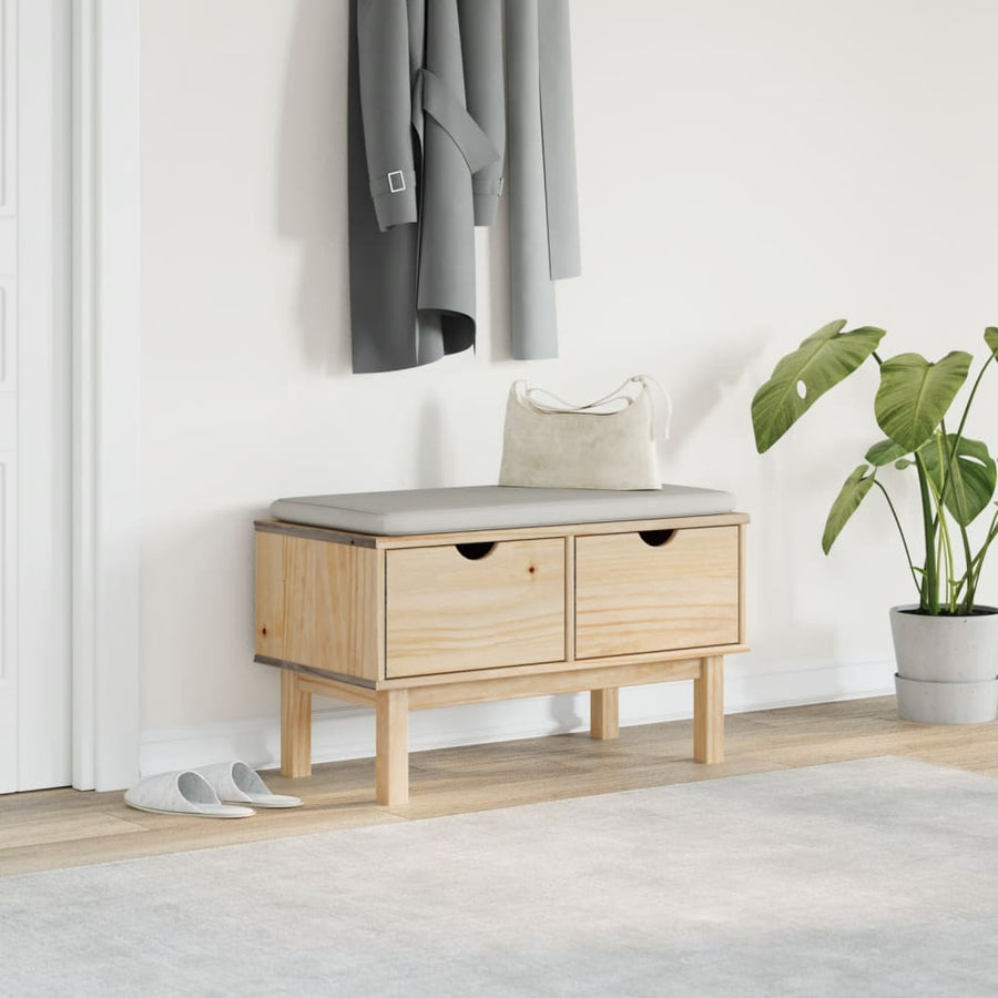 Gangbankje OTTA 80x40x45 cm massief grenenhout