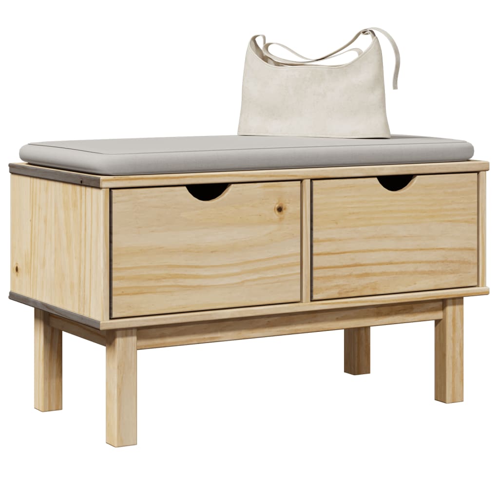 Gangbankje OTTA 80x40x45 cm massief grenenhout