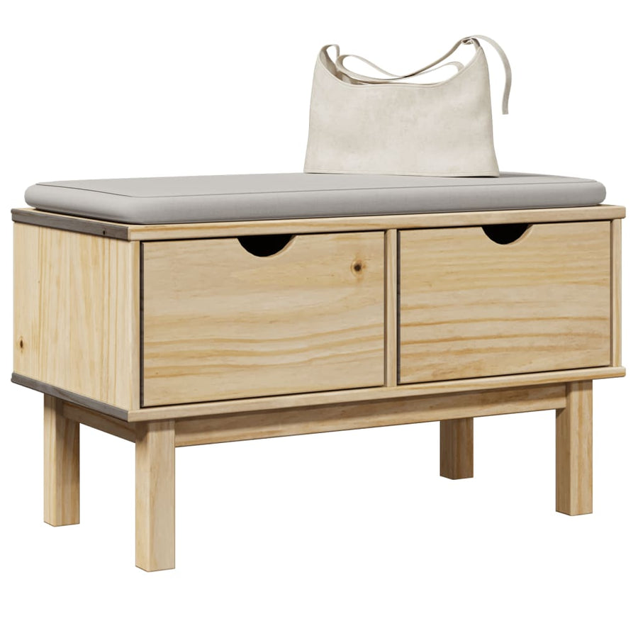 Gangbankje OTTA 80x40x45 cm massief grenenhout