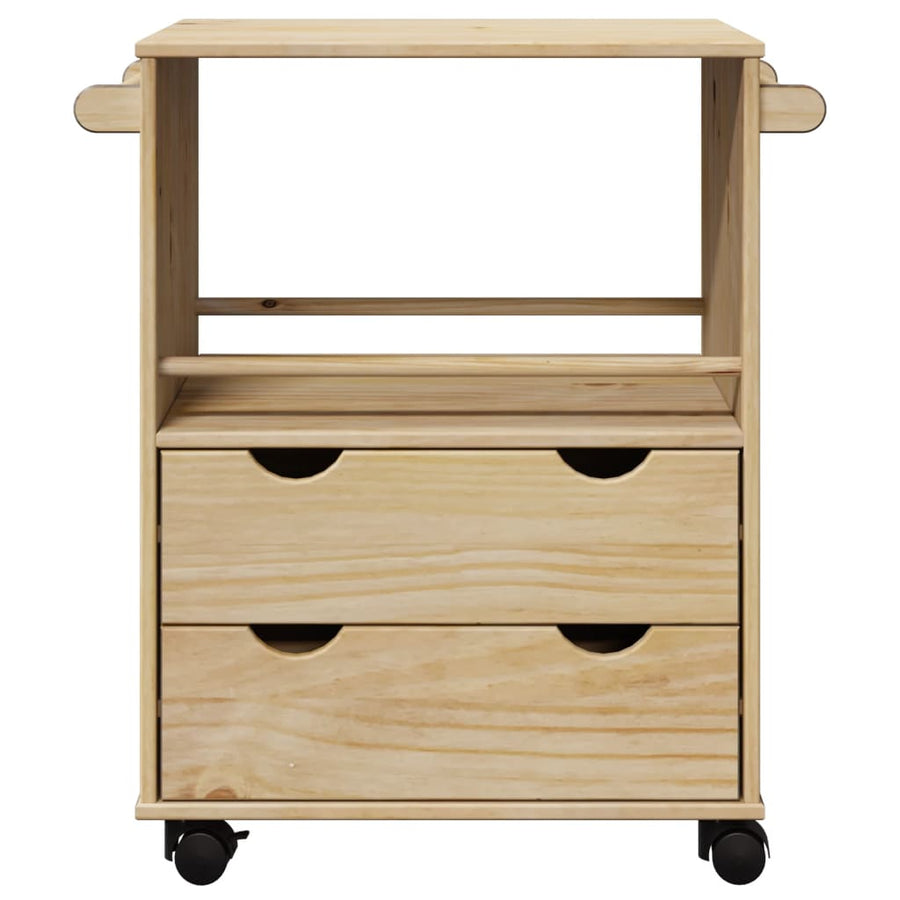Keukentrolley OTTA 71x45x80 cm massief grenenhout