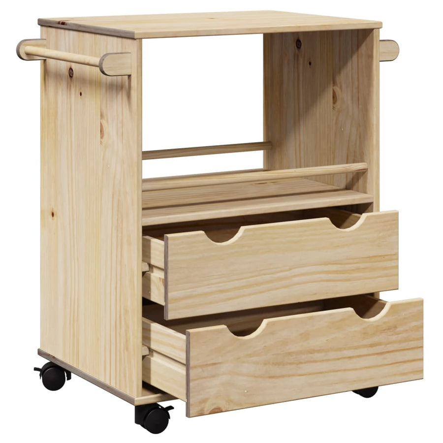 Keukentrolley OTTA 71x45x80 cm massief grenenhout