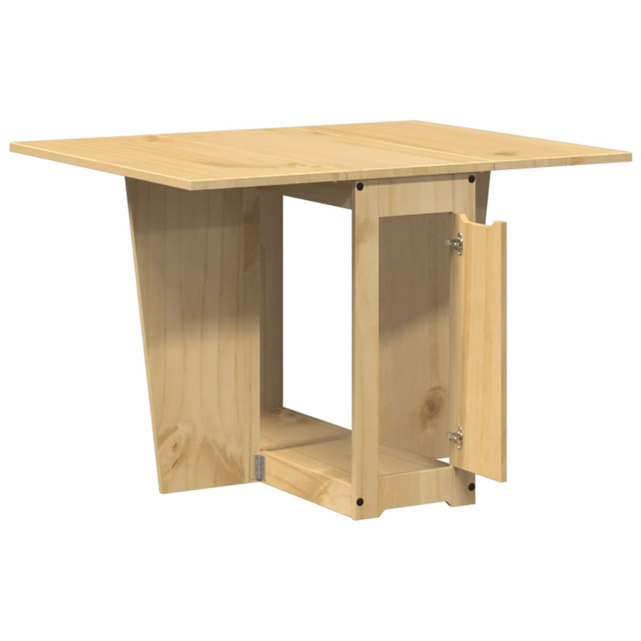 Eettafel Corona inklapbaar massief grenenhout wasbruin