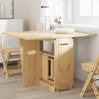 Dining table Corona foldable solid pine washed brown