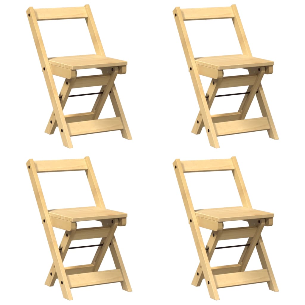 Eetkamerstoelen 4 st Corona inklapbaar grenenhout wasbruin