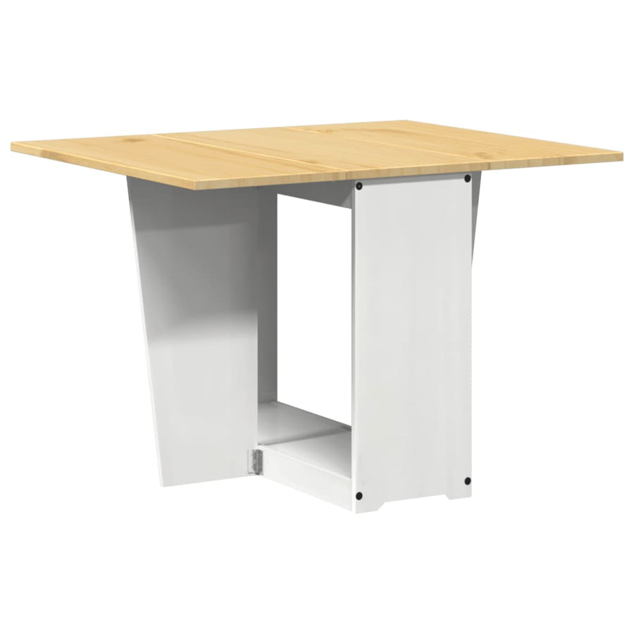 Eettafel Corona inklapbaar massief grenenhout wit