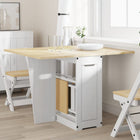 Eettafel 114x92x75 cm massief grenenhout wit