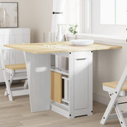 Eettafel 114x92x75 cm massief grenenhout wit