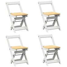 Eetkamerstoelen 4 st Corona inklapbaar massief grenenhout wit