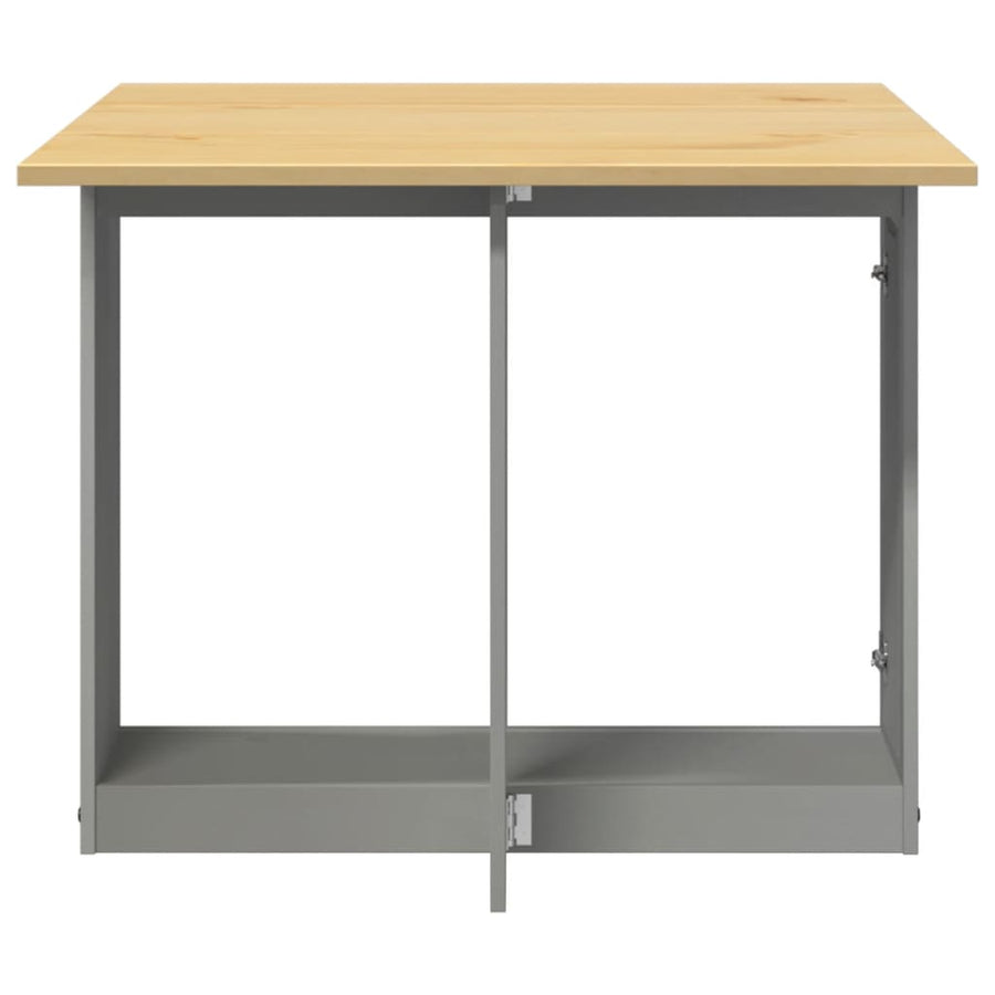 Eettafel Corona inklapbaar massief grenenhout grijs