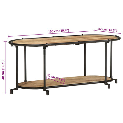 Tv-meubel 100x42x40 cm massief ruw mangohout