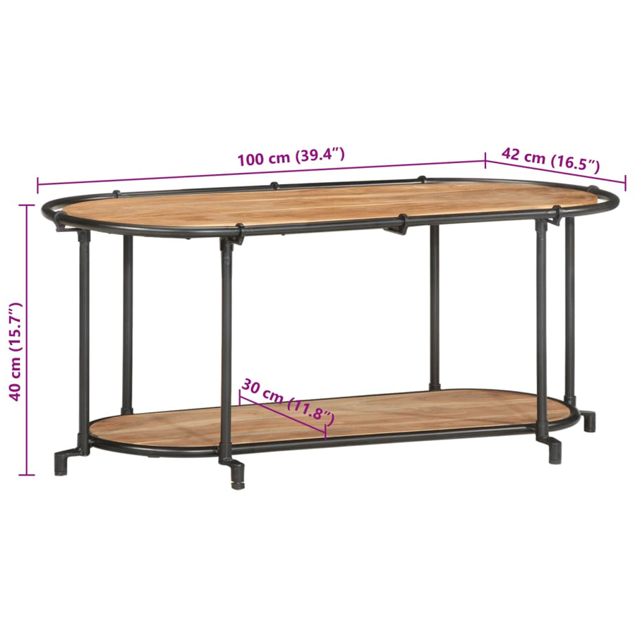 Tv-meubel 100x42x40 cm massief acaciahout