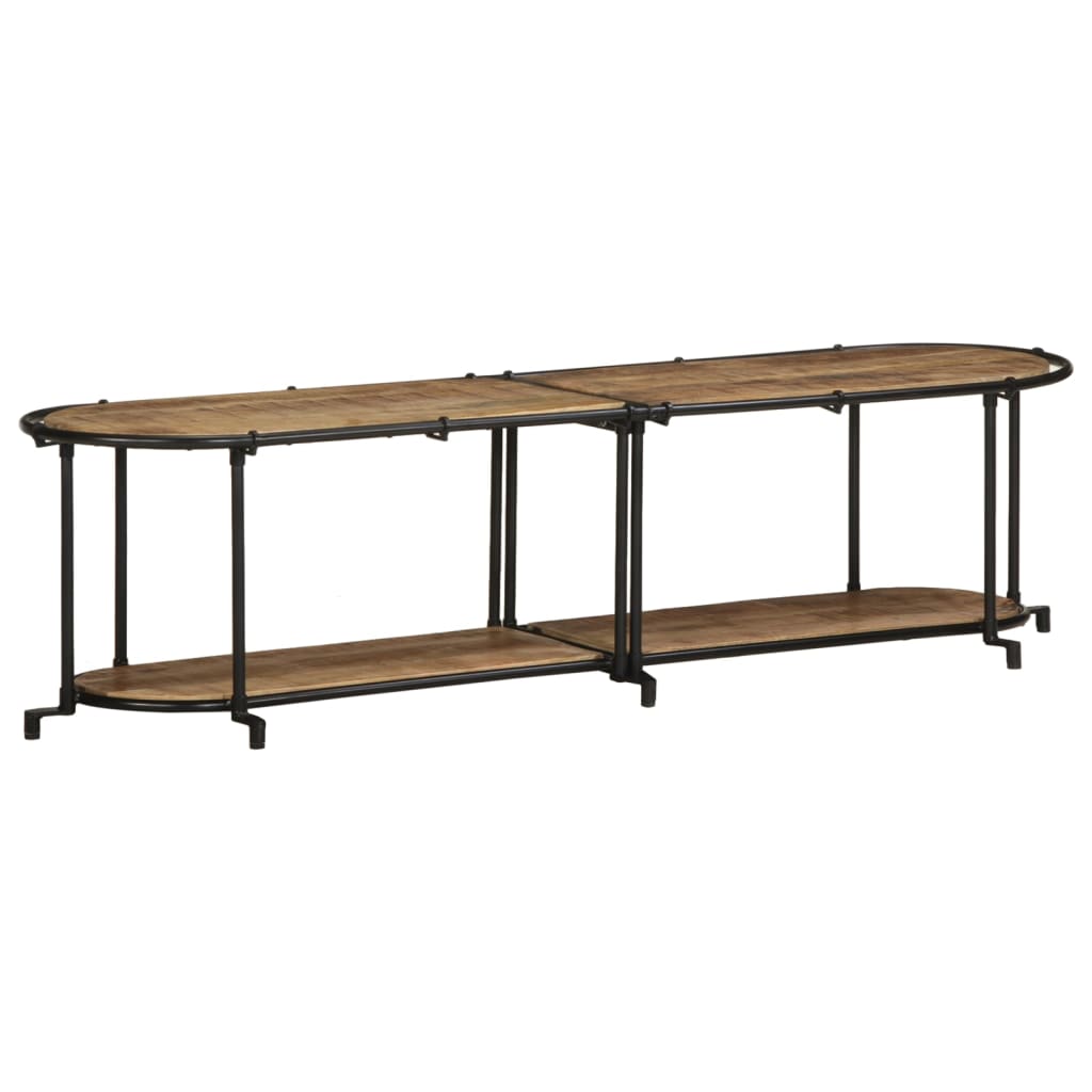 Tv-meubel 160x42x40 cm massief ruw mangohout