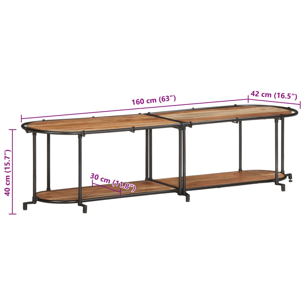 Tv-meubel 160x42x40 cm massief acaciahout