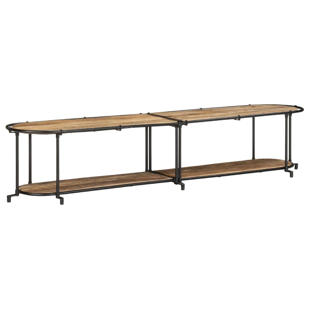 Tv-meubel 200x42x40 cm massief ruw mangohout