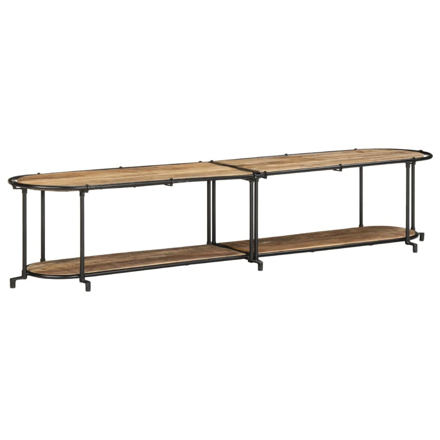 Tv-meubel 200x42x40 cm massief ruw mangohout