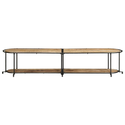 Tv-meubel 200x42x40 cm massief ruw mangohout