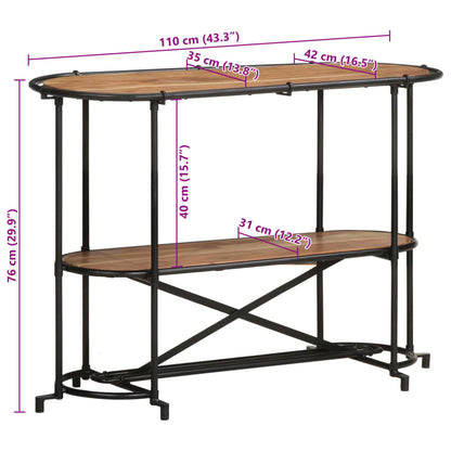 Wandtafel 110x42x76 cm massief acaciahout