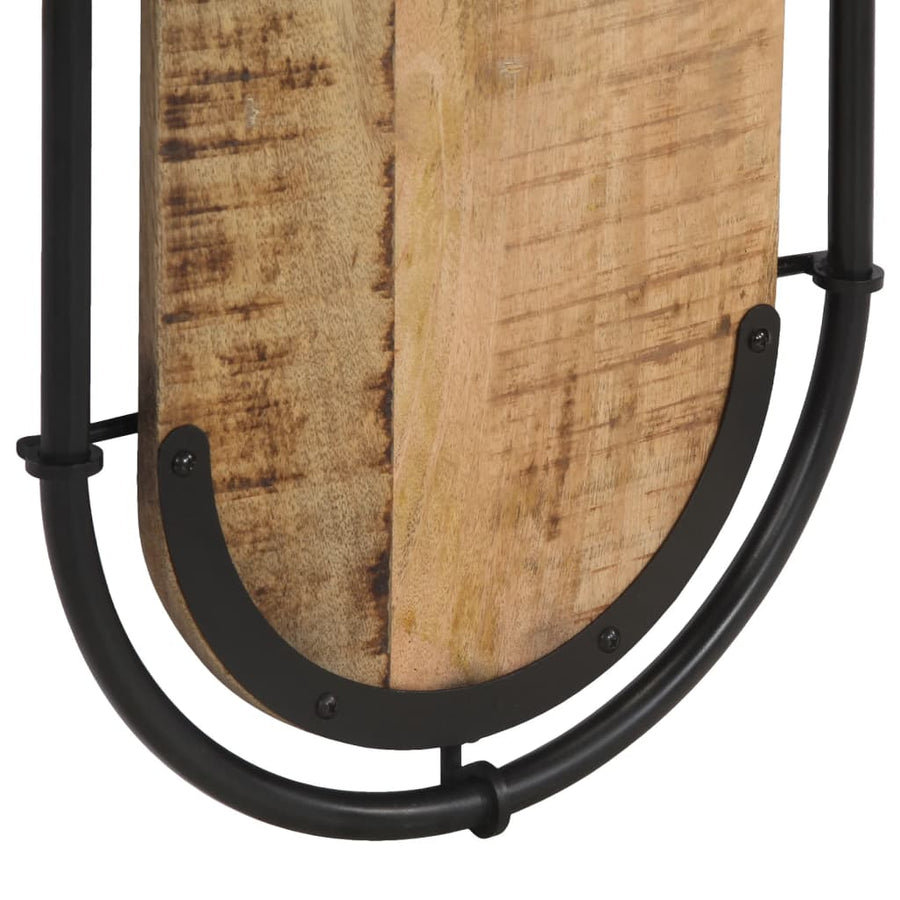 Wandkapstokken 2 St Met 4 Haken Massief ruw mangohout