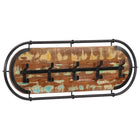 Wall coat rack with 5 hooks solid recycled wood