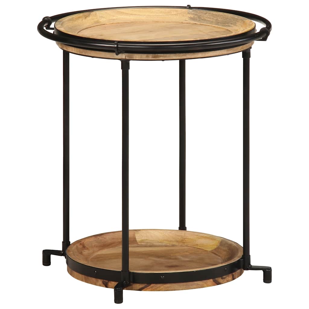 Bijzettafel Ø55x60 cm massief mangohout