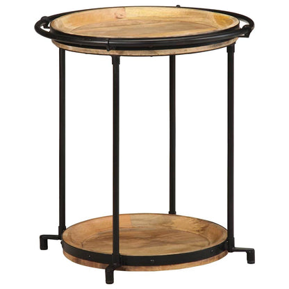 Bijzettafel Ø55x60 cm massief mangohout