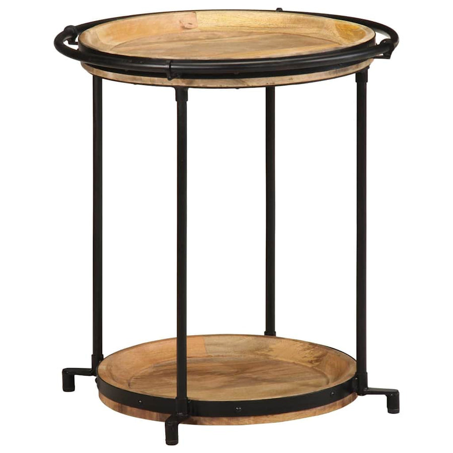 Bijzettafel Ø55x60 cm massief mangohout