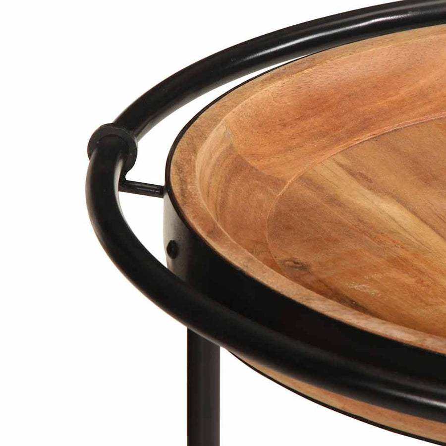 Bijzettafel Ø55x60 cm massief acaciahout