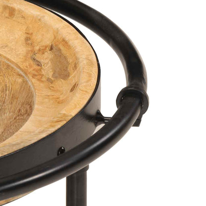 2-delige bijzettafelset massief hout mango