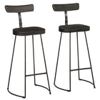 Bar stools 2 pcs 49x43x103 cm solid mango wood black